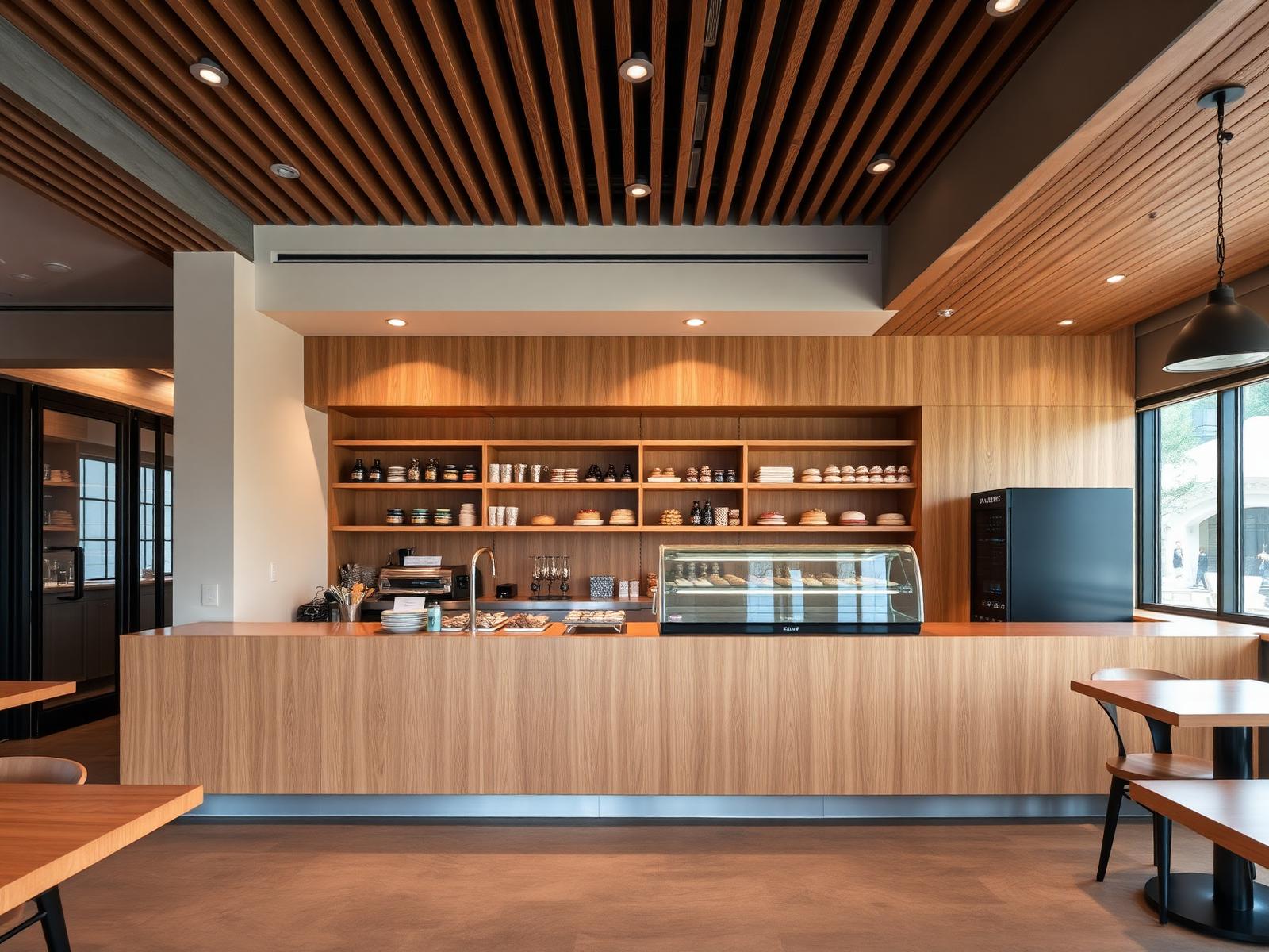 Oak Cafe Counter