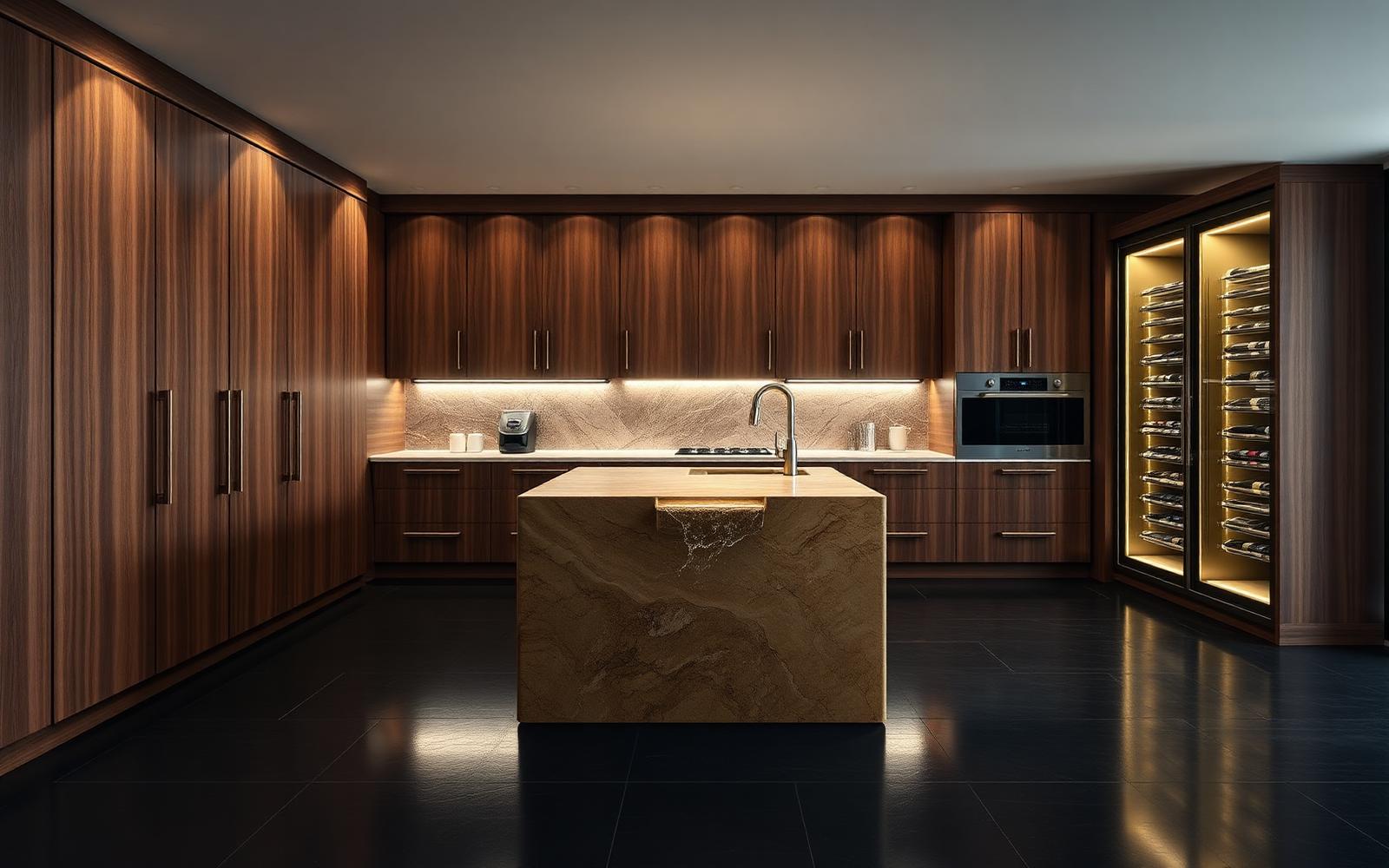 Fluted Walnut Kitchen