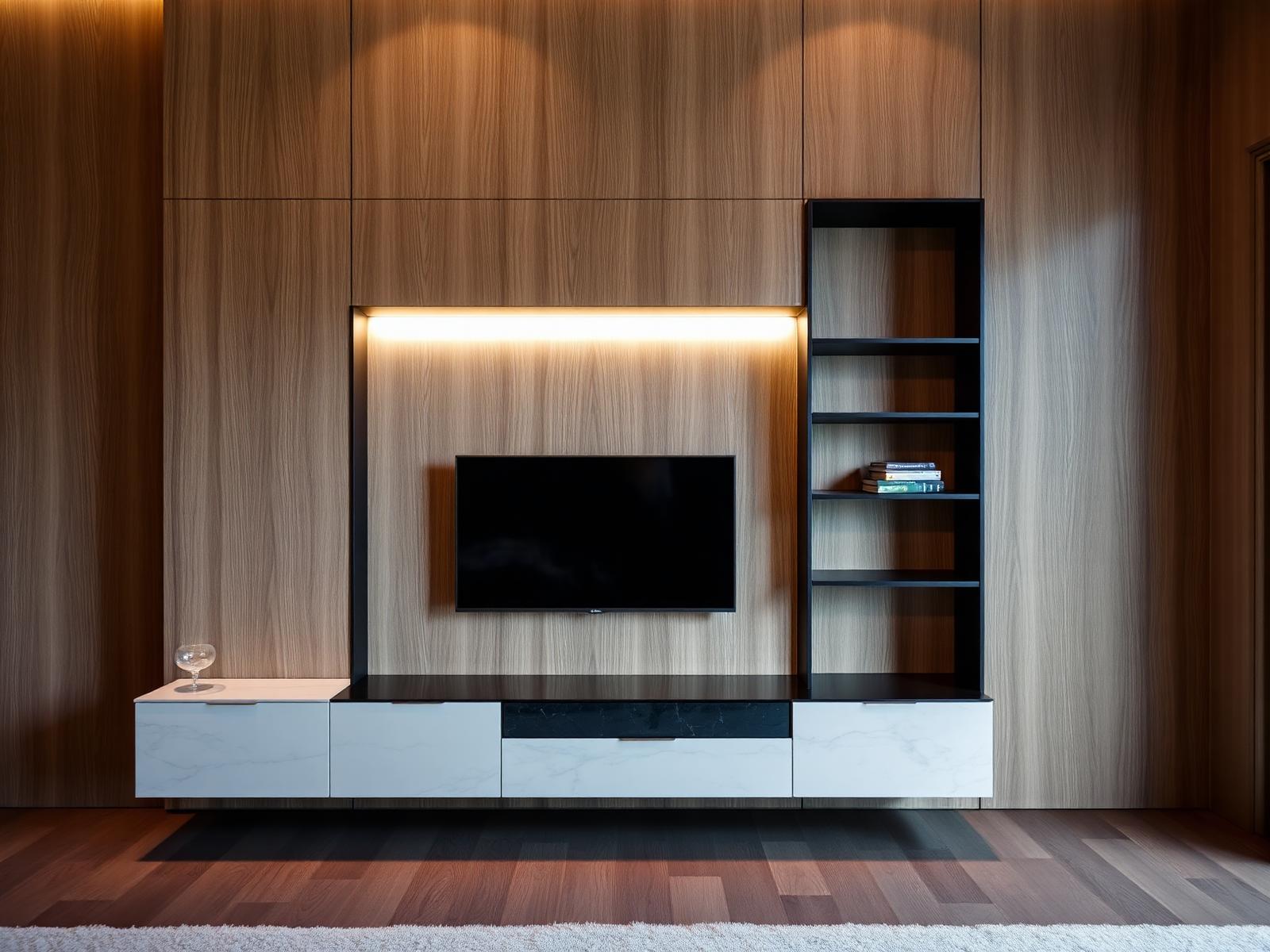 Oak Niche Floating TV